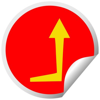 dairesel peeling etiket ilginç karikatür oku