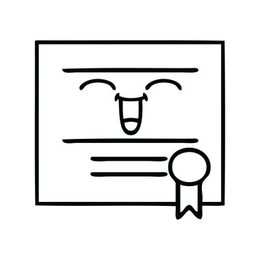 Çizim karikatür Mezuniyet Diploması