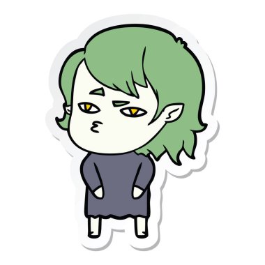 bir çizgi film vampir kız etiketi