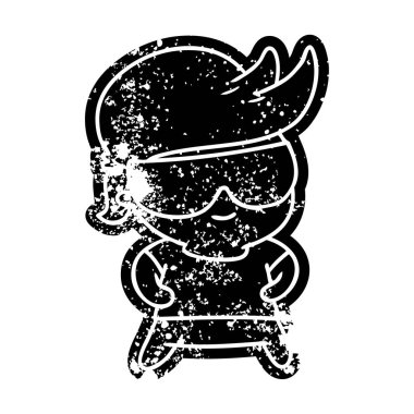 Grunge simgesi kawaii çocuk tonları ile