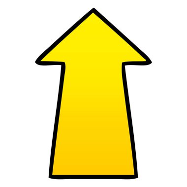 ilginç degrade gölgeli karikatür oku