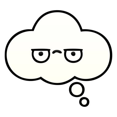 kabarcık düşündüm degrade gölgeli çizgi film