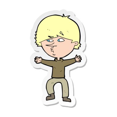 bir çizgi film şüpheli adam etiketi