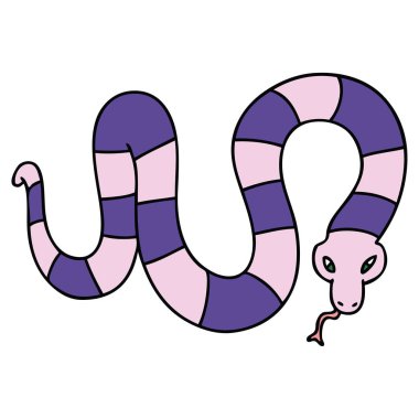 ilginç karikatür yılan el çekilmiş