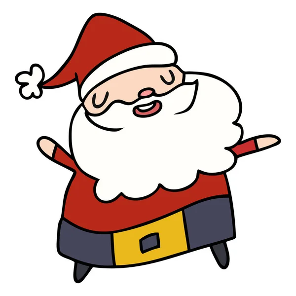 Karikatur kawaii des Weihnachtsmannes — Stockvektor