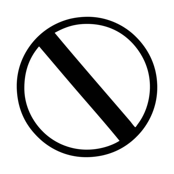 Flat symbol not allowed sign — Stock Vector