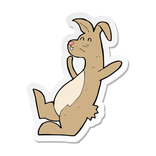 Sticker Cartoon Hare — Stock Vector