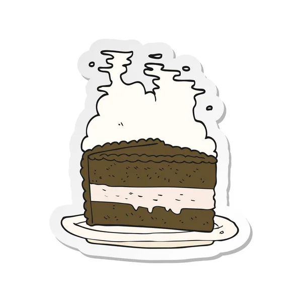 Sticker of a cartoon cake — Stock Vector