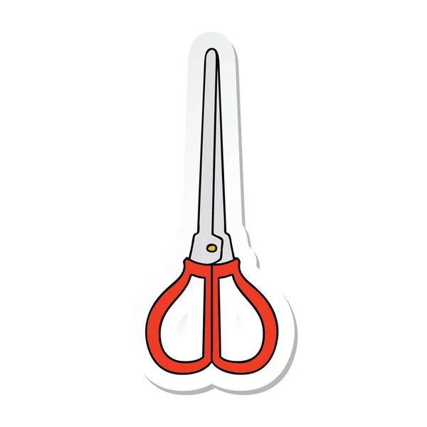 Nálepka Bizarní Ruky Kreslené Karikatury Nůžky — Stockový vektor