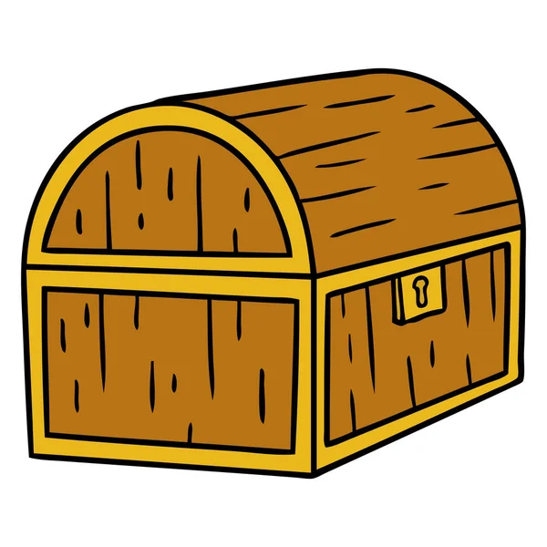 Cartoon doodle of a treasure chest — Stock Vector