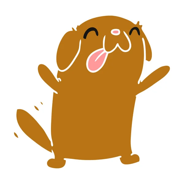 Karikatur kawaii eines niedlichen Hundes — Stockvektor