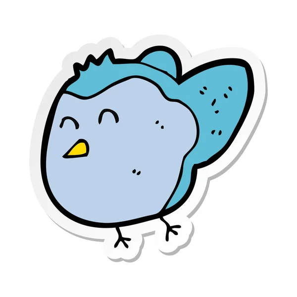 Sticker Van Een Vogel Cartoon — Stockvector