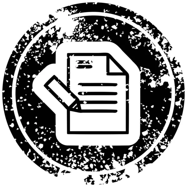 Γράφοντας Σύμβολο Αναξιοπαθούντα Εικονίδιο Εγγράφου — Διανυσματικό Αρχείο