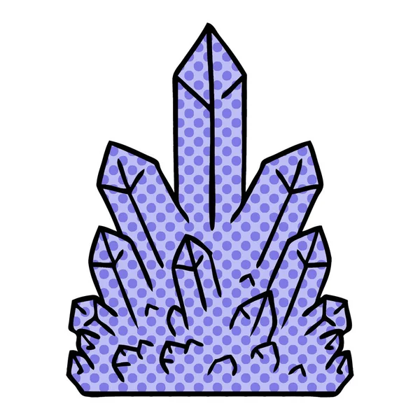 Cartoon doodle drahokamy crystal — Stockový vektor