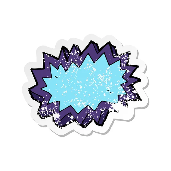 bir çizgi film patlaması sembolü Retro sıkıntılı etiket