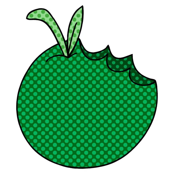 Neobyčejná kniha komiksů stylu kreslených jablko — Stockový vektor