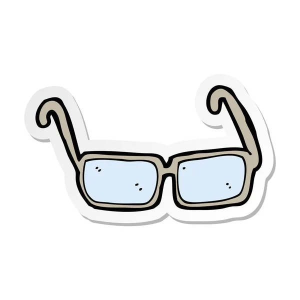 Adesivo di un cartone animato occhiali — Vettoriale Stock