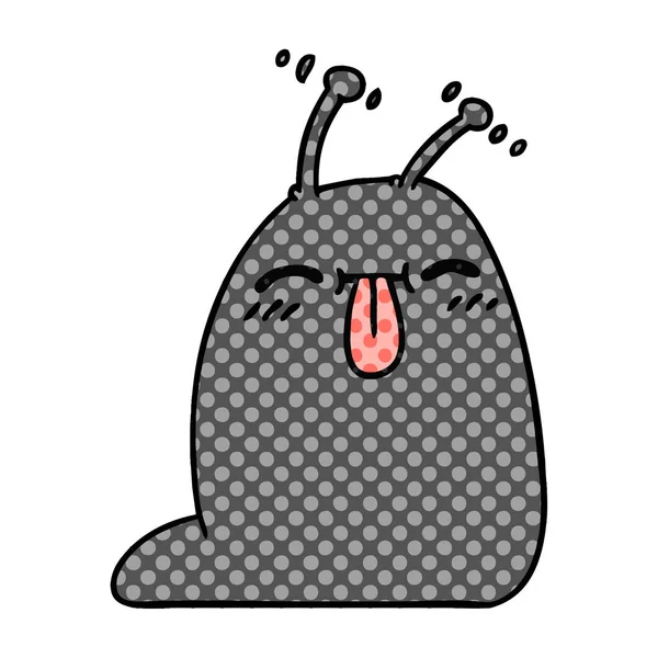 Cartoon szczęśliwy kawaii slug — Wektor stockowy