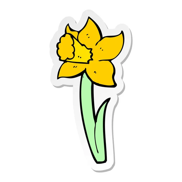 Klistermärke Tecknad Narciss — Stock vektor