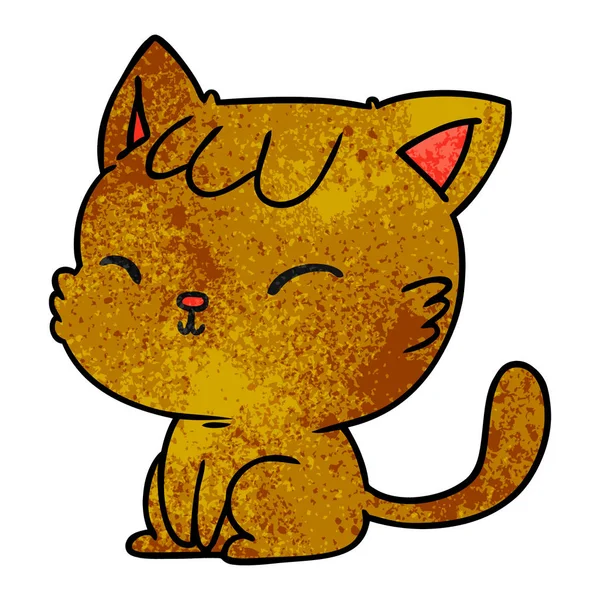 Texturou kreslené kočky roztomilý kawaii — Stockový vektor