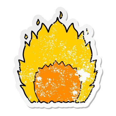 bir çizgi film ateş sıkıntılı etiket