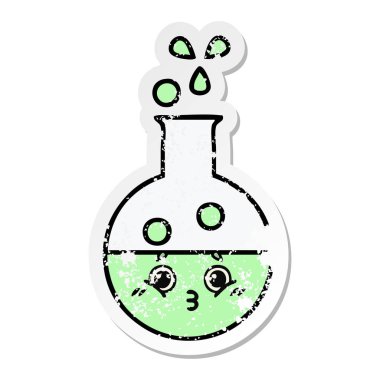 sevimli çizgi tüp bebek sıkıntılı etiket