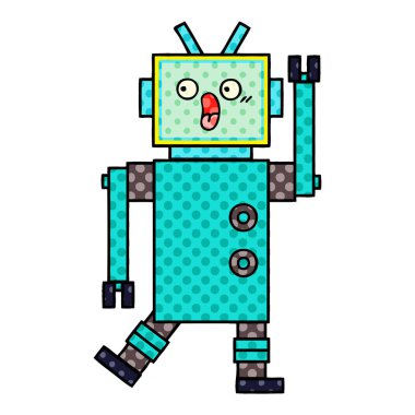 çizgi roman tarzı çizgi film robot