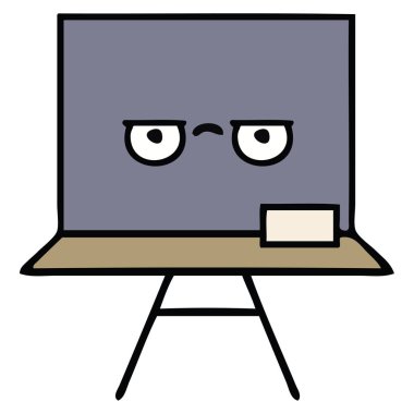 bir kara tahta sevimli çizgi