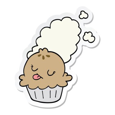 etiket sevimli çizgi pastası