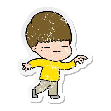 bir çizgi film kendini beğenmiş çocuk sıkıntılı etiket