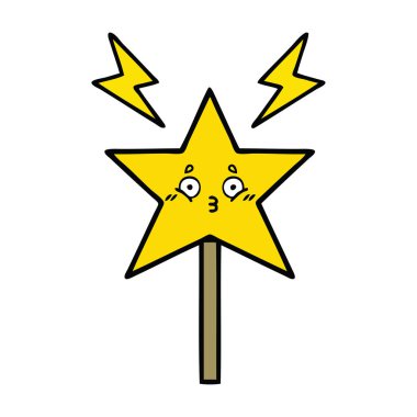 sihirli bir değnek sevimli çizgi