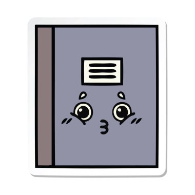 sevimli çizgi Notebook etiket