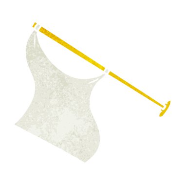 Retro karikatür doodle kutup beyaz bir flep