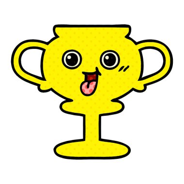 çizgi roman tarzı karikatür bir kupa