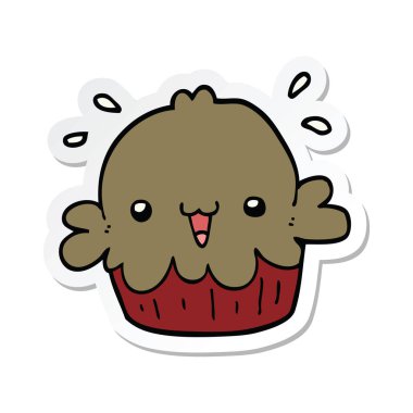 etiket sevimli çizgi pastası