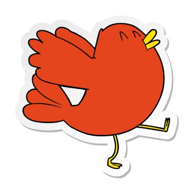 bir karikatür kuş sıkıntılı etiket