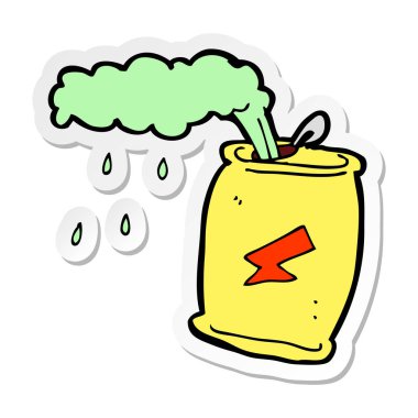 etiket bir karikatür fizzing soda olabilir