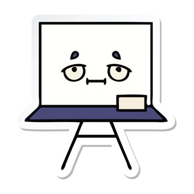 etiket bir sevimli çizgi beyaz tahta