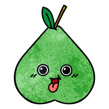 Retro grunge doku karikatür armut