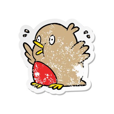 bir çizgi film heyecanlı Robin sıkıntılı etiket