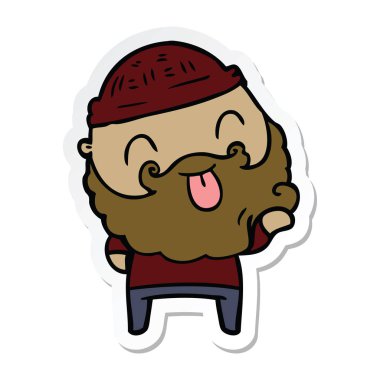 dilini sakallı bir adam etiketi