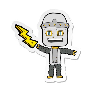 bir çizgi film robot Sticker