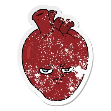 bir karikatür sıkıntılı etiket demek kalp