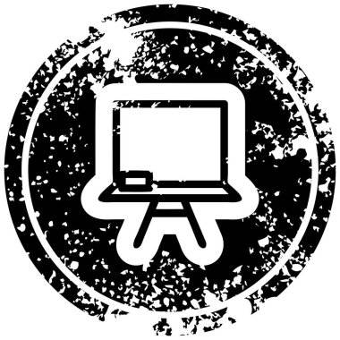 okul yazı tahtası sıkıntılı simgesi simgesi