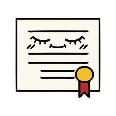 sevimli çizgi Mezuniyet Diploması