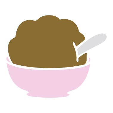 ilginç karikatür çikolatalı dondurma el çekilmiş