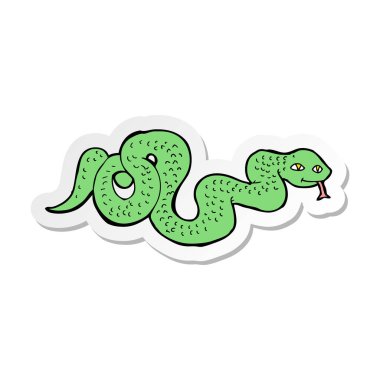 etiket bir karikatür yılan