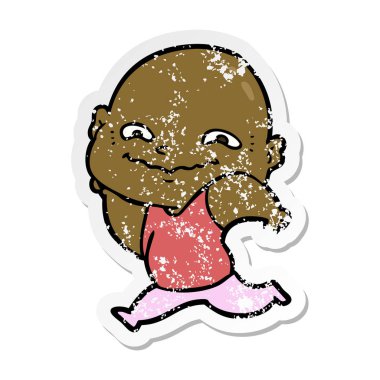 bir çizgi film ürpertici adam sıkıntılı etiket