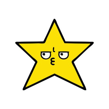 sevimli çizgi altın yıldız