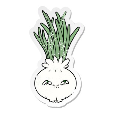 bir çizgi film soğan sıkıntılı etiket